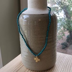 Turquoise cross necklace (never worn)
